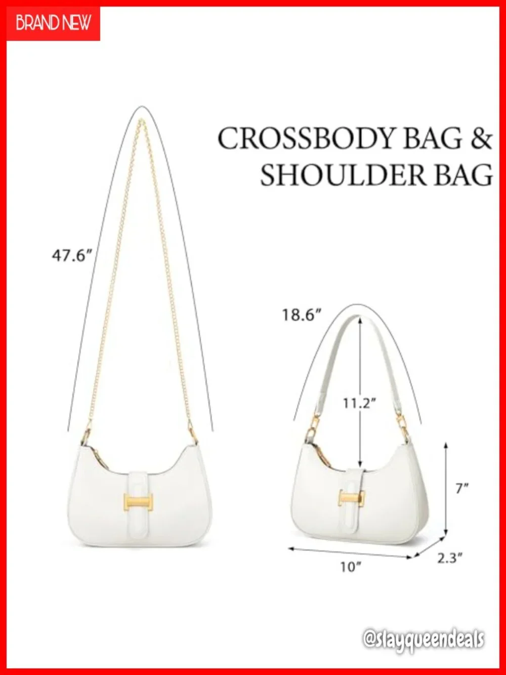PU vegan leather small hobo shoulder bag with gold-tone buckle